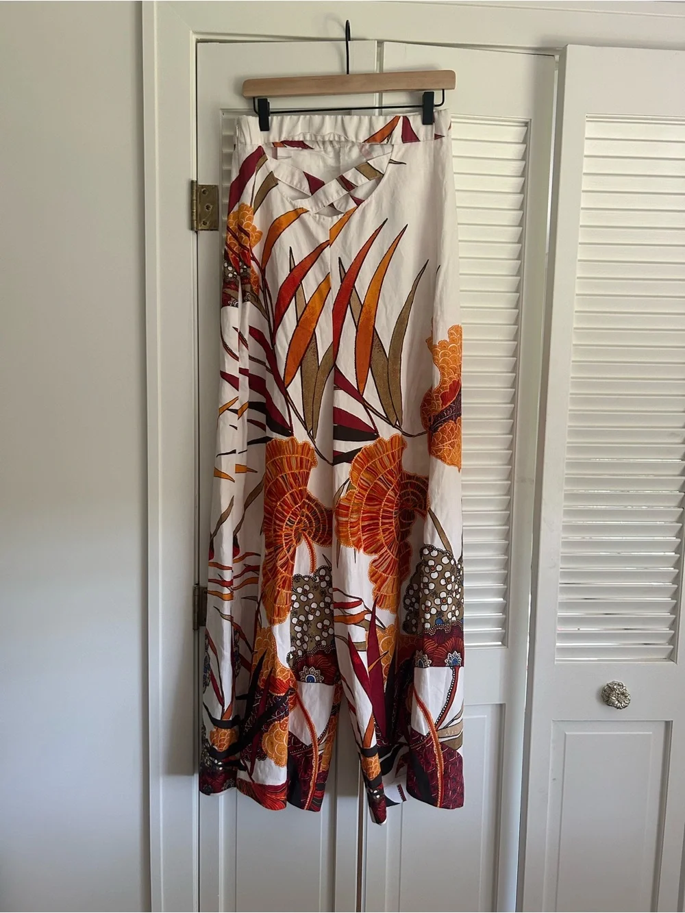 Anthropologie Strapless Maxi Jumpsuit Wide Leg Boho Size 4 Resort Botanical - Picture 7 of 8